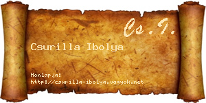 Csurilla Ibolya névjegykártya