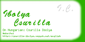 ibolya csurilla business card